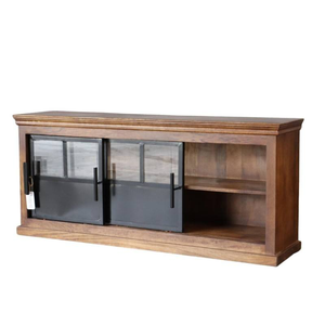 Buffet en bois fait main de style vintage avec des sculptures exquises, parfait pour le rangement dans la salle à manger et les intérieurs élégants. - Product Image 2