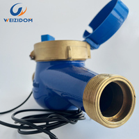 Compteur d'eau à cadran sec multi-jets en laiton DN32 ISO 4064 Classe B IP68 pour eau froide, sortie impulsionnelle, compatible AMR, OEM, résidentiel et commercial