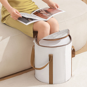 Bañera para pies de dibujos animados, plegable con tapa, portátil, para uso en exteriores, forma redonda, accesorio multifuncional para inodoro - Product Image 3