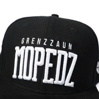 BSCI fábrica personalizada 6 paneles 3D bordado Logo 100% acrílico en blanco negro hombres ala plana Hip-hop Racing Snapback gorras sombreros