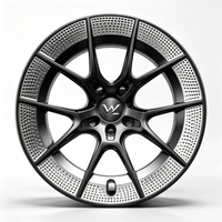 Jantes forgées monobloc 5x112 5x114.3 6061-T6 Noir brillant à lèvre perforée 5 branches concave profond pour BMW Audi Porsche OEM Personnalisé