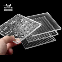 Feuille diffuseur à motifs GPPS, panneau PS anti-reflet résistant aux UV pour boîte à lumière LED intérieure et extérieure, luminaires