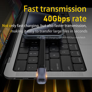 Câble USB 4.0 Type-C <span class=keywords><strong>U</strong></span> FPC 240W Charge <span class=keywords><strong>super</strong></span> rapide 40Gbps transmission 8K60Hz Projection d'écran HD Câble court flexible USB C - Product Image 3