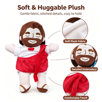 Peluche Jésus Lucky Toys pour Enfants et Amis – Doudou Apaisant Jésus – Poupée en Peluche pour l'Église, l'École du Dimanche, Cadeaux Religieux de Noël