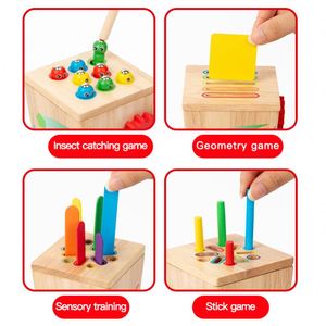 Juguete Montessori para Niños y Niñas, Juego Sensorial Divertido, Actividades de Aprendizaje Preescolar, Juego 4 en 1 de Clasificación de Colores de Madera - Product Image 3