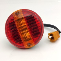 Nouveau cercle LED feu arrière 10CM diamètre 12V tension ronde 3 couleurs feu arrière pour camions d'assainissement pièce d'auto