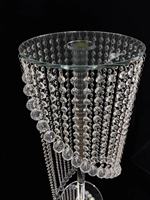 Chandelier de support de fleurs en cristal personnalisable de 90 cm de haut centre de table de mariage élégant