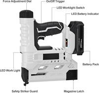 Pistolet à clous sans fil industriel 20V, calibre 18, 2-en-1, cloueur et agrafeuse, outil électrique à batterie, garantie 3 ans pour la sellerie