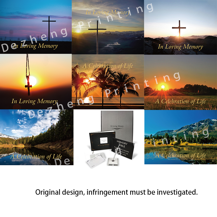 Похоронная Гостевая Книга в твердом переплете для похоронных похорон Гостевая книга для похорон, коробка, ручка и знак похоронная Гостевая книга