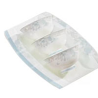 Service de vaisselle en porcelaine fine avec motif floral, compatible lave-vaisselle, micro-ondes et four, idéal pour un usage quotidien familial et comme cadeau