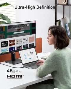 อะแดปเตอร์ Anker 547 USB C Hub 7-in-2 พร้อมพอร์ต HDMI 4K, รองรับ Thunderbolt 4 กำลังไฟ 100W, พอร์ต Type-C 1 ช่อง และพอร์ต Data 2 ช่อง สำหรับ MacBookAir 7-in-2 USB C Hub - Product Image 4