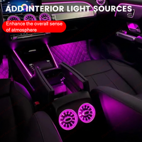 Kit complet d'éclairage ambiant LED 64 couleurs pour l'intérieur, couvre-haut-parleurs de ventilation pour Mercedes Benz W177 Classe A W118 CLA C118 W247, adaptable