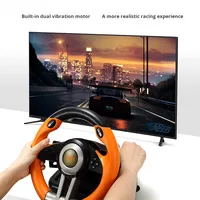 Volant de jeu filaire PXN-V3 Pro orange/noir à 180 degrés avec pédale pour Xbox One, PC, PS3, PS4, Switch – Offre Spéciale