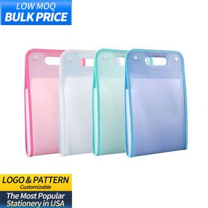 Sac Organisateur de Documents A4 Simple et Portable en Gros, Classeur Extensible Étanche pour Étudiants en Matériau PP - Product Image 1