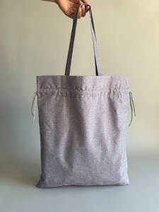 Sac fourre-tout en lin écologique 40*49cm, nouveau design personnalisé, sac à bandoulière pour femme, sac d'épicerie en lin avec cordon de serrage pour femme - Product Image 4