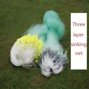 <span class=keywords><strong>Red</strong></span> <span class=keywords><strong>de</strong></span> <span class=keywords><strong>pesca</strong></span> colgante <span class=keywords><strong>de</strong></span> malla gruesa <span class=keywords><strong>de</strong></span> nailon <span class=keywords><strong>de</strong></span> tres capas con doble nudo, <span class=keywords><strong>de</strong></span> 40m, con peso y para <span class=keywords><strong>pesca</strong></span> <span class=keywords><strong>de</strong></span> fondo. - Product Image 1