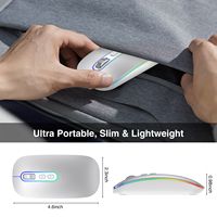 Souris sans fil de haute qualité pour ordinateurs portables et ordinateurs portables: conception mince rechargeable portable avec connectivité double mode 2.4G BT