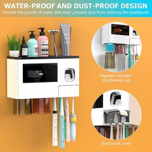 Magnetic Toothbrush Holder <strong>Bathroom</strong> Accessories Automatic Toothpaste Squeezer Dispenser for Home <strong>Bathroom</strong> Sets Storage - Product Image 6