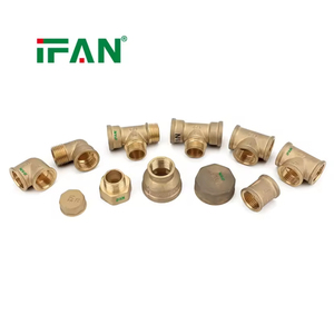 Diviseurs <span class=keywords><strong>de</strong></span> débit en laiton IFAN <span class=keywords><strong>de</strong></span> 1/2 à 2 pouces, connecteurs à trois <span class=keywords><strong>voies</strong></span> scellés avec joint torique, systèmes d'eau froide et chaude - Product Image 1