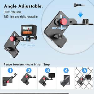 Caméra d'action personnalisée Support de téléphone Support de clôture <span class=keywords><strong>pour</strong></span> GoPro <span class=keywords><strong>iphone</strong></span> DJI <span class=keywords><strong>Osmo</strong></span> Insta360 Baseball Softball Tennis Training Recording - Product Image 5