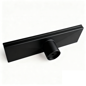 ניקוז ליניארי למקלחת בגודל 12 אינץ' בצבע שחור מט, פאנל 2 ב-1 עם מסנן שיער - Product Image 3