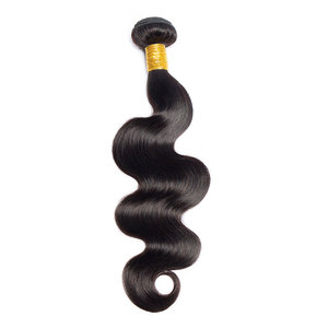 Perismoda brasiliana Remy Hair umani fasci macchina doppia trama extension onda libera 10-30 pollici solo colore più scuro - Product Image 5