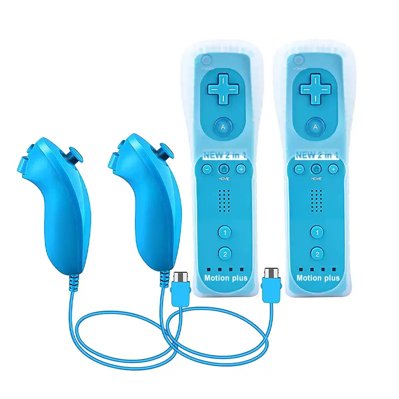 2 in 1 Für Nintendo Wii Motion Plus Drahtloses Spiel Fernbedienung Eingebaute beschleunigte Bewegung plus Sensor Silikon Skin Case