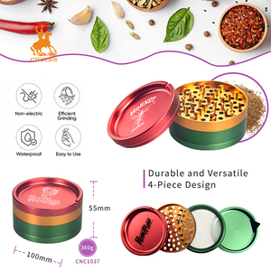 Hornet Custom Aluminum Alloy Dry <b>Herb</b> <b>Grinder</b> Round Metal <b>Herb</b> Mill OEM ODM Logo Smoking Accessory - Product Image 6
