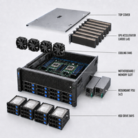 Servidor Rack 4U TG658V3 com 8 Aceleradores GPU A100 H100 e Processador Duplo para Computação de Alta Performance e Renderização de Mídia