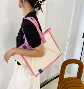 Bolsa de tela ecológica impresa, tela lisa, algodón, lona hecha a mano, bolsa de compras con logotipo personalizado - Product Image 6