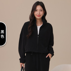 Abbigliamento da <span class=keywords><strong>donna</strong></span> per inverno <span class=keywords><strong>Crop</strong></span> Top con cerniera coulisse Cappotto da <span class=keywords><strong>donna</strong></span> in pile giacca da esterno giacche da <span class=keywords><strong>donna</strong></span> - Product Image 5