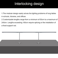 Lampe de bureau électrique LED moderne minimaliste blanche à bande longue, rotative à 350 degrés, pour la lecture et le travail