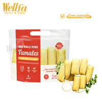 Sachet Doypack personnalisé avec logo, sans BPA, résistant à la chaleur, avec fenêtre, pour Tamales mexicains, prêt à réchauffer, pour Tamales de maïs Masa