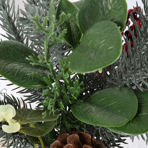 <span class=keywords><strong>Petit</strong></span> arbre de Noël artificiel de 30cm avec des décorations de bureau chaudes <span class=keywords><strong>en</strong></span> matériau PE de fleur de simulation dorée pour Noël - Product Image 4