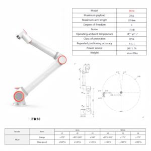 Solution de palettisation intégrée ONA FR pour Cobot FR20 Charge utile 20 kg Portée 1854 mm Répétabilité 0,1 mm Noyau PLC - Product Image 6