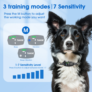 <span class=keywords><strong>Collar</strong></span> de entrenamiento antiladridos inteligente recargable con logotipo personalizado con pantalla, <span class=keywords><strong>collar</strong></span> de control de ladridos impermeable sin golpes para perros - Product Image 2