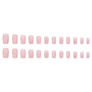 W604 2025 lindo Europa y América Simple <span class=keywords><strong>girasol</strong></span> justo y tierno joven estudiante dulce Hada suave forma cuadrada puntas de <span class=keywords><strong>uñas</strong></span> - Product Image 5