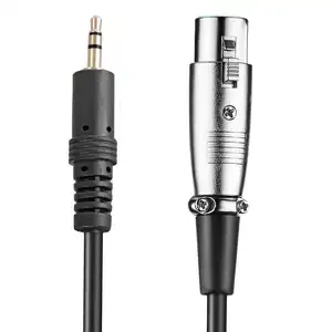 Factory Oem Xlr Adapter Trs 3.5mm 3 Pin Stereo Plug Cable Jack Male To Xlr Male Microphone Audio Adapter For Speaker