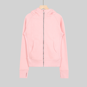 Sweat à capuche de yoga respirant <span class=keywords><strong>style</strong></span> Lulu pour femmes, léger, extensible, vêtement de sport, veste d'entraînement pour la course à pied, vêtements de sport - Product Image 4