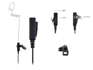 Auricular Bodyguard con micrófono PTT para Motorola Mototrbo R7 R7ex APX600 N30 N50 y N70 Walkie Talkie Auriculares para equipos de seguridad - Product Image 2