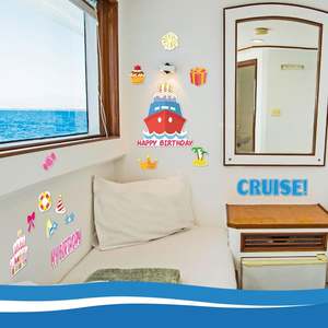 Imanes Decorativos para Puerta de Crucero de Cumpleaños, Imanes Divertidos y Reutilizables para Feliz Cumpleaños, Cabina, Barco, Carnaval, Refrigerador - Product Image 6