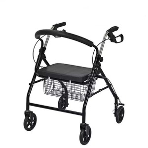 Elderly Home Care Aluminum <b>Folding</b> Rollator <b>Walker</b> with Seat Walking Aid For Elderly And Disabled - Product Image 1