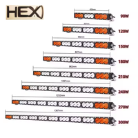 12V 24V simple rangée 60 120 240W LED lumière de travail deux couleurs Auto LED barre lumineuse pour tout-terrain modifié toit avant brouillard conduite lampe ATV