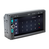 Autoradio Bluetooth double DIN, Carplay sans fil, Android Auto, radio FM, Mirror Link, USB Type-C, lecteur MP5, autoradio multimédia