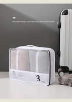 Ensemble de cubes de compression en polyester légers à fermeture éclair, grande capacité, 7 pièces, avec logo personnalisé, pour les voyages en plein air