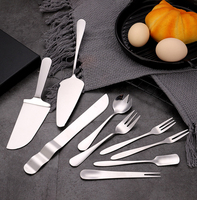 Fourchette/cuillère à dessert 2-en-1 en acier inoxydable avec options 2 dents/3 dents, réutilisable, écologique, compatible lave-vaisselle