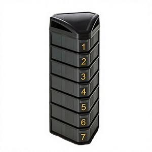 กล่องใส่ยาเม็ดพกพา MEMOSAN BS0826R แบบถอดประกอบได้ วัสดุพลาสติก กันความชื้น 7 วัน 21 ช่อง สำหรับจัดยาเช้า-เย็น - Product Image 2