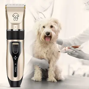 Cortador de pelo profesional recargable por USB para mascotas, Kit de aseo, limpieza, recortador de pelo de perro