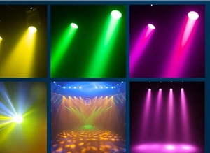 Luz Móvil de Cabeza con Haz de 650W 540 °   Iluminación de Escenario DMX512 con Rotación de 1-15Hz, Estroboscópica de <span class=keywords><strong>13</strong></span> Colores y 14 Gobos para Conciertos de DJ - Product Image 4