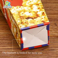 Petites boîtes à pop-corn en papier noir imprimées sur mesure Boîte à pop-corn kraft individuelle